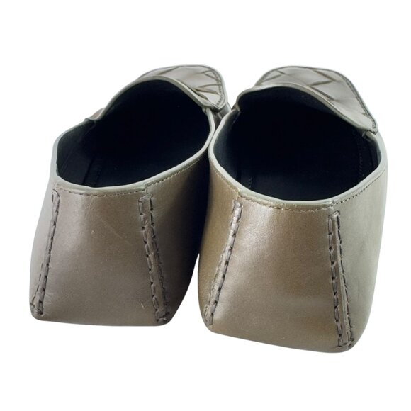 BOTTEGA VENETA Khaki Green Douglas Driver Loafers Intrecciato Woven 39.5- 6.5US - Picture 8 of 11